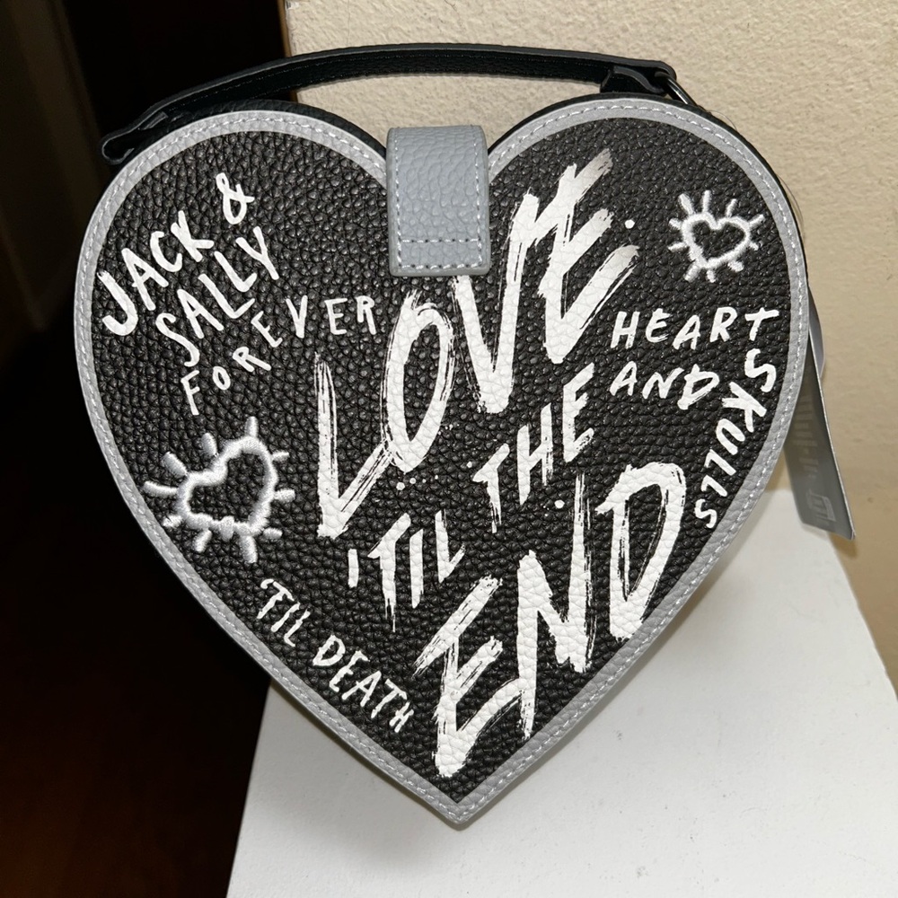 Heart-Shaped Jack and Sally Crossbody Bag - Picture 3 of 6